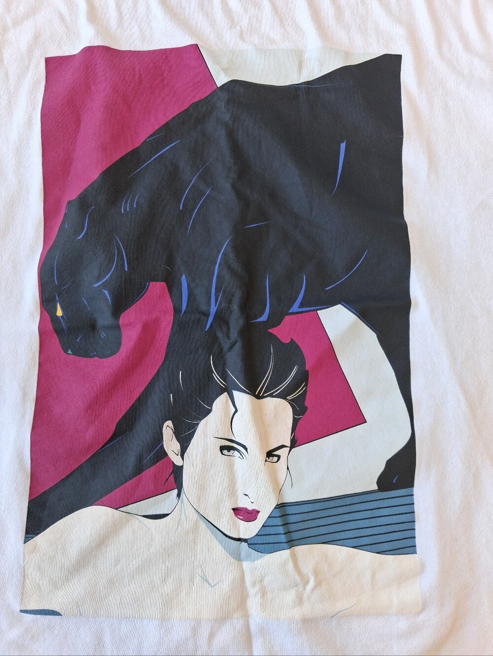 Patrick Nagel PANTHER 80s iconic graphic Forever 21 Artist Edition Womens sz M